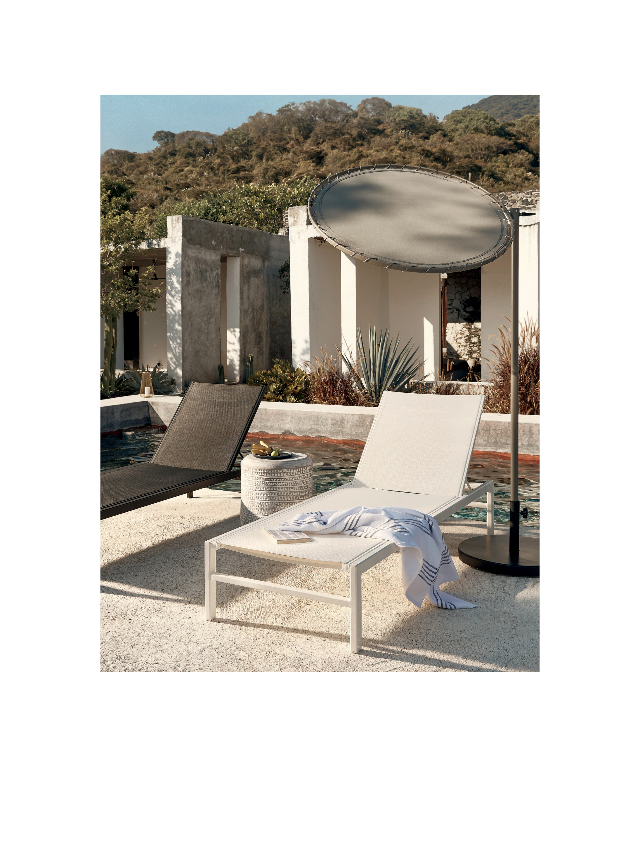 cb2 idle sun lounger