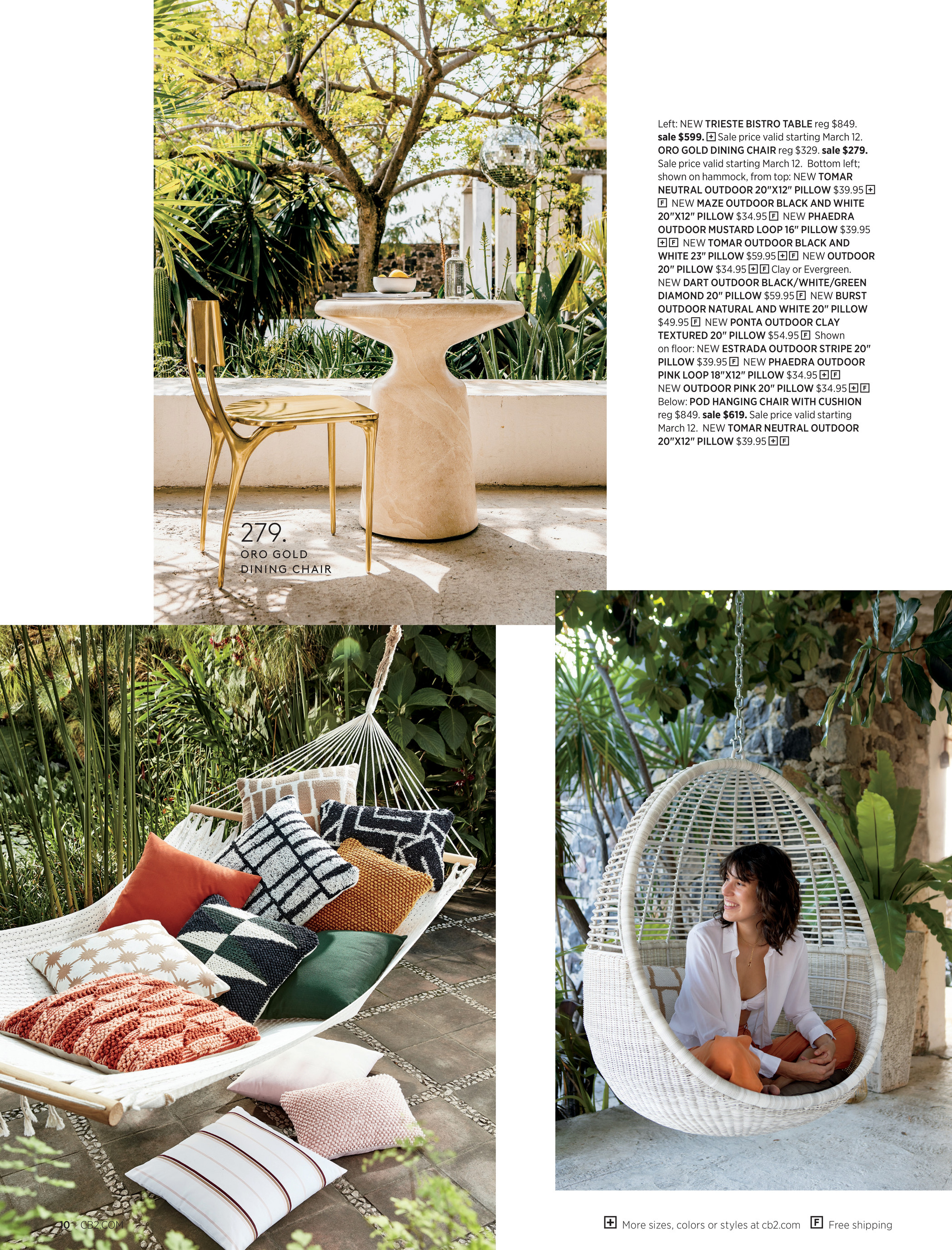 CB2 June Catalog 2020 Trieste Bistro Table