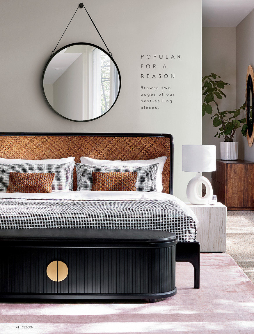 CB2 September Catalog 2020 Camille Acacia Wood Dining Table