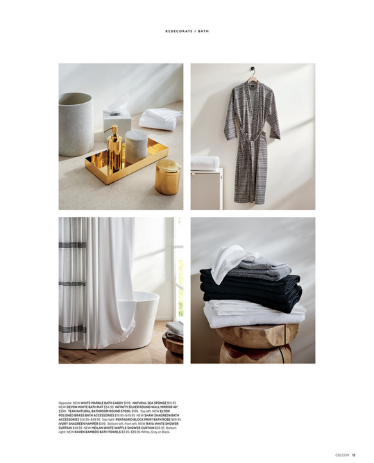 Nexus White Marble Bath Caddy