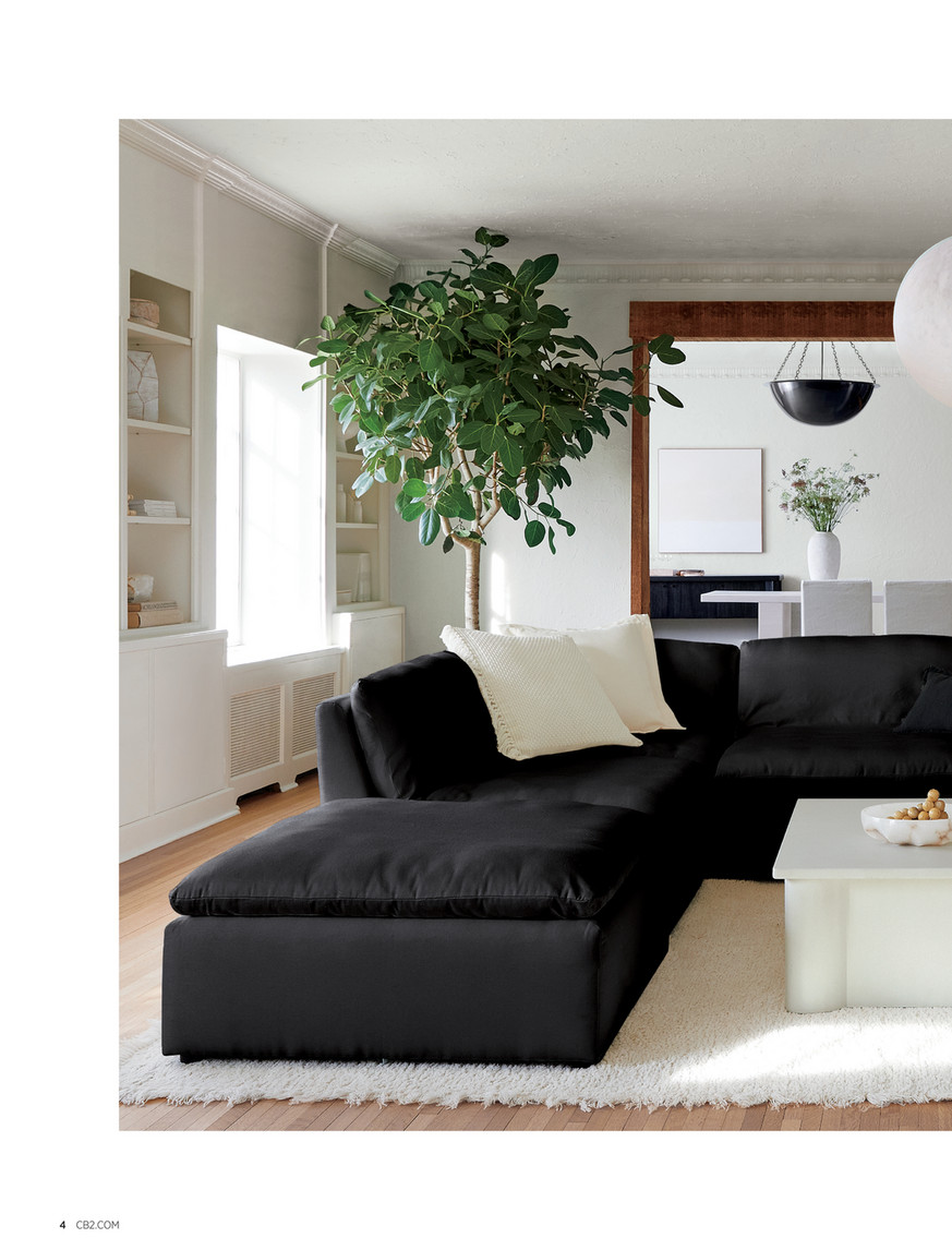 Cb2 March Catalog 2021 Turn 4 Piece L Shaped Charcoal Black Sectional Sofa