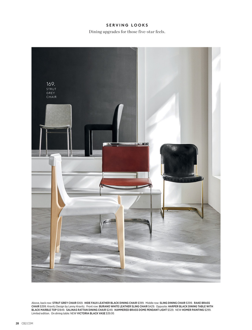 Cb2 sling online chair