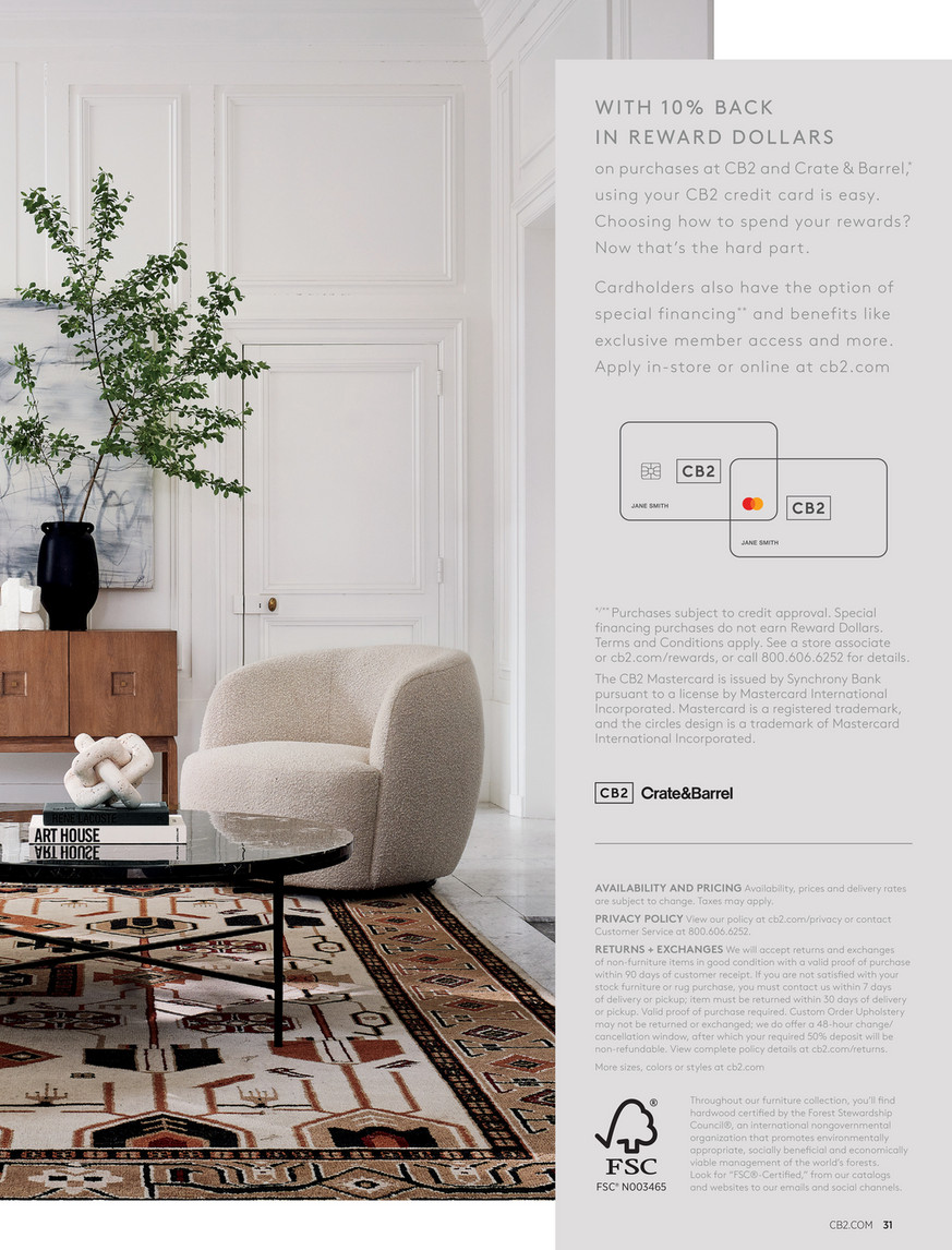 CB2 August Catalog 2021 Hoxton Saddle Brown Leather Sofa