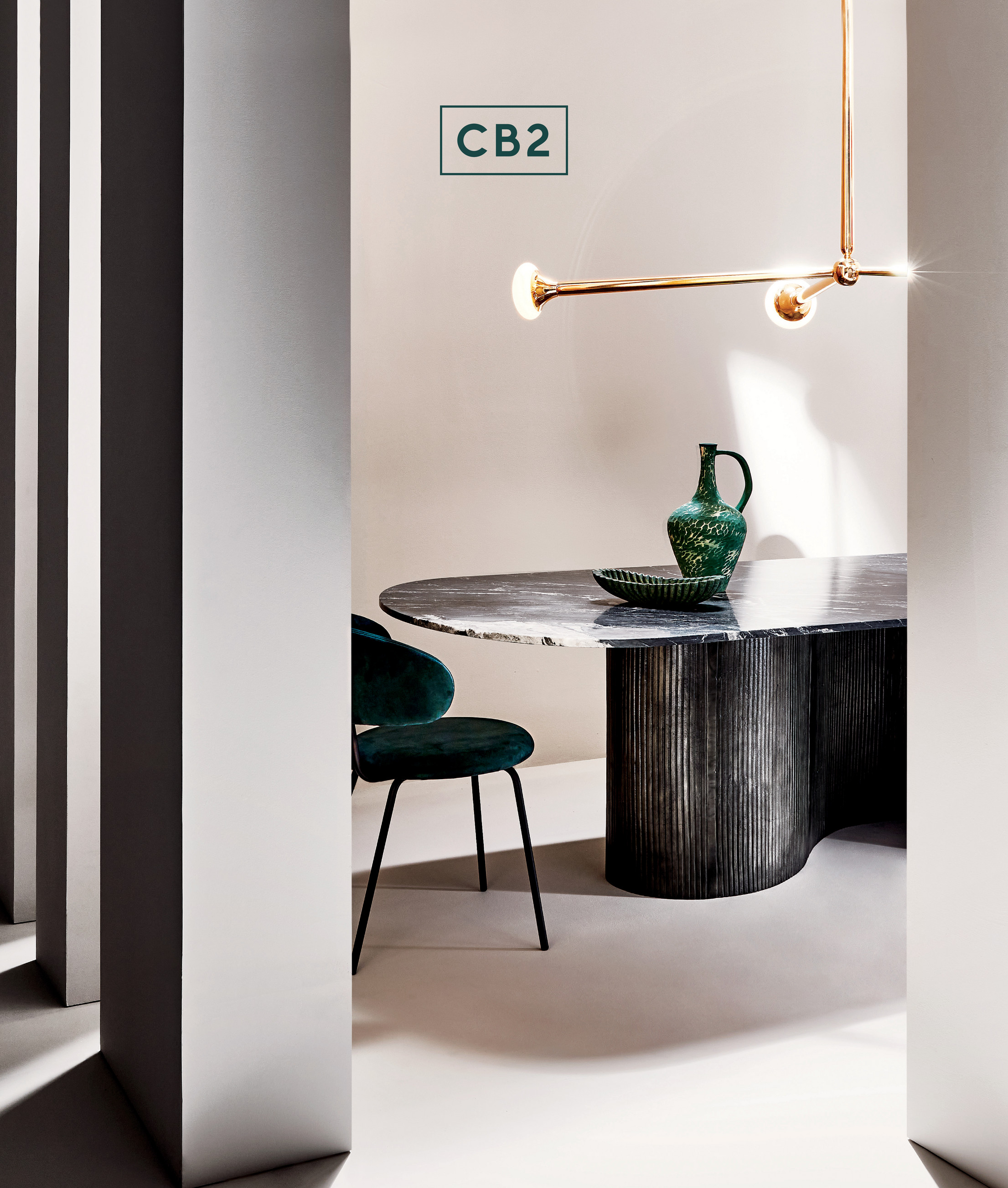Cb2 - September 2022 Cb2 - Aster Black Marble And Aluminum Dining Table