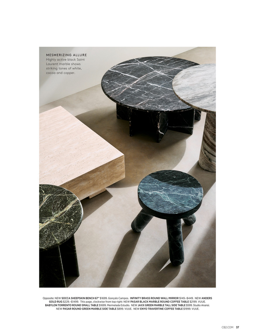 Cb2 black clearance marble coffee table