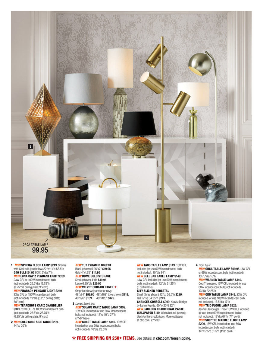 cb2 warner table lamp