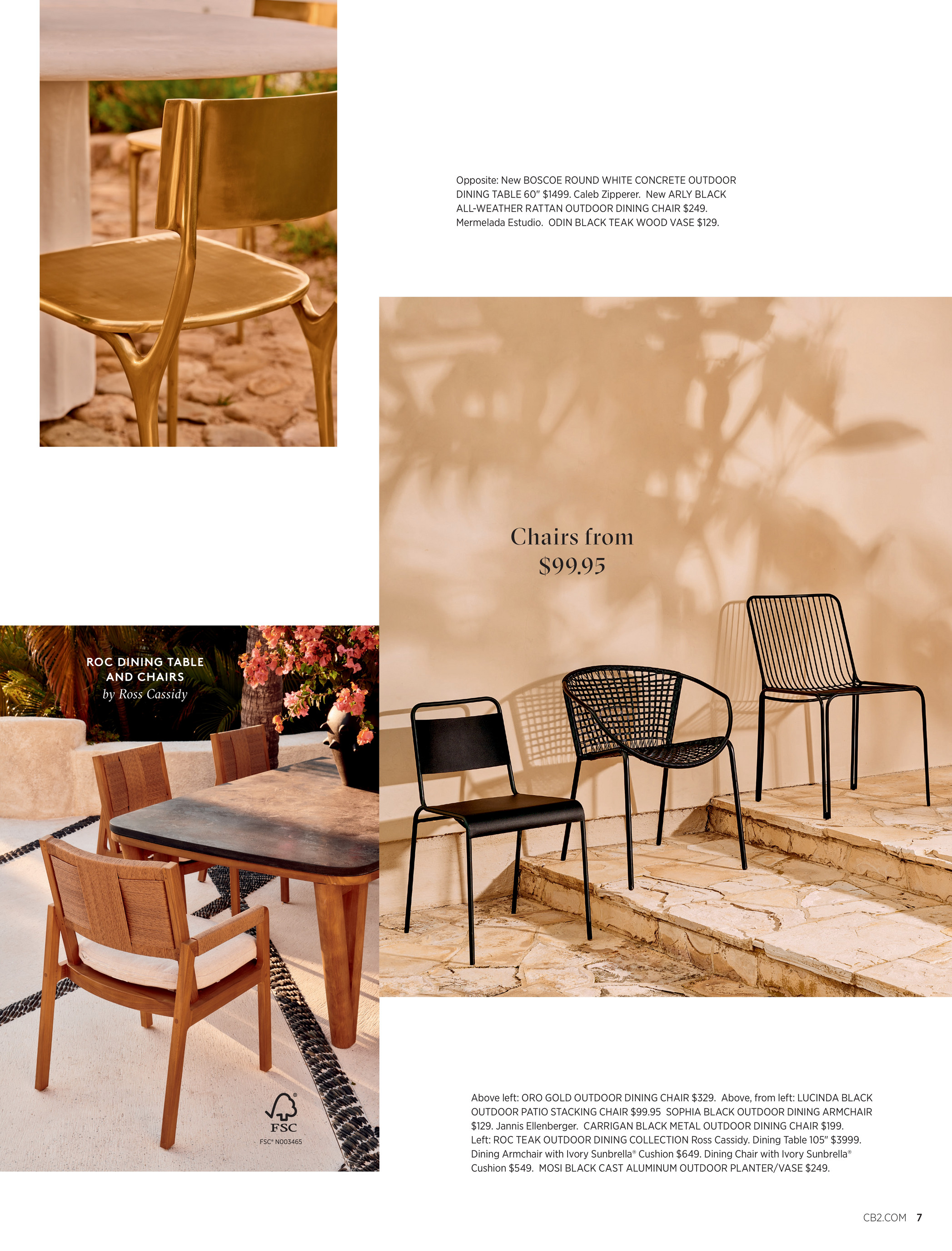 Cb2 sophia dining chair online