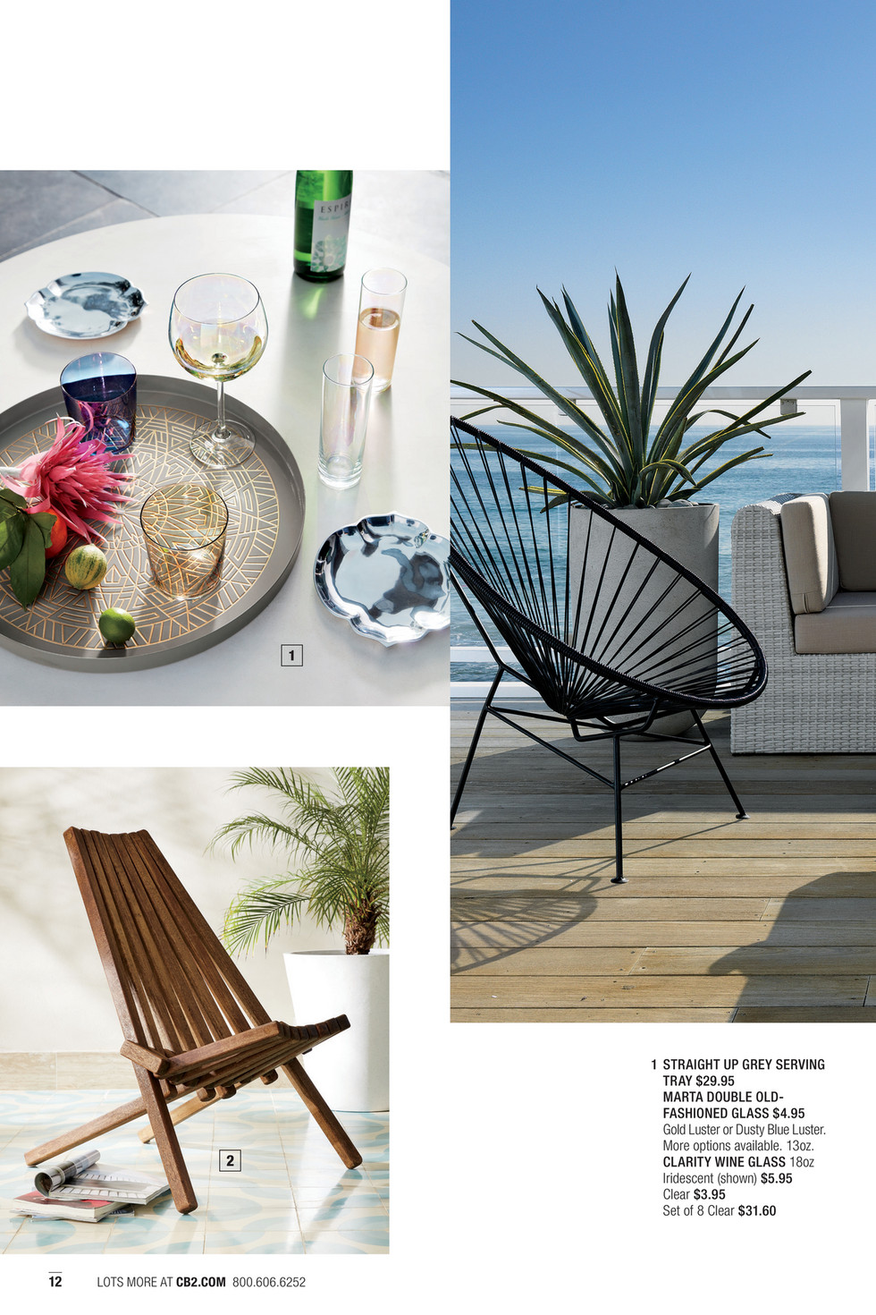 cb2 maya wood outdoor chair