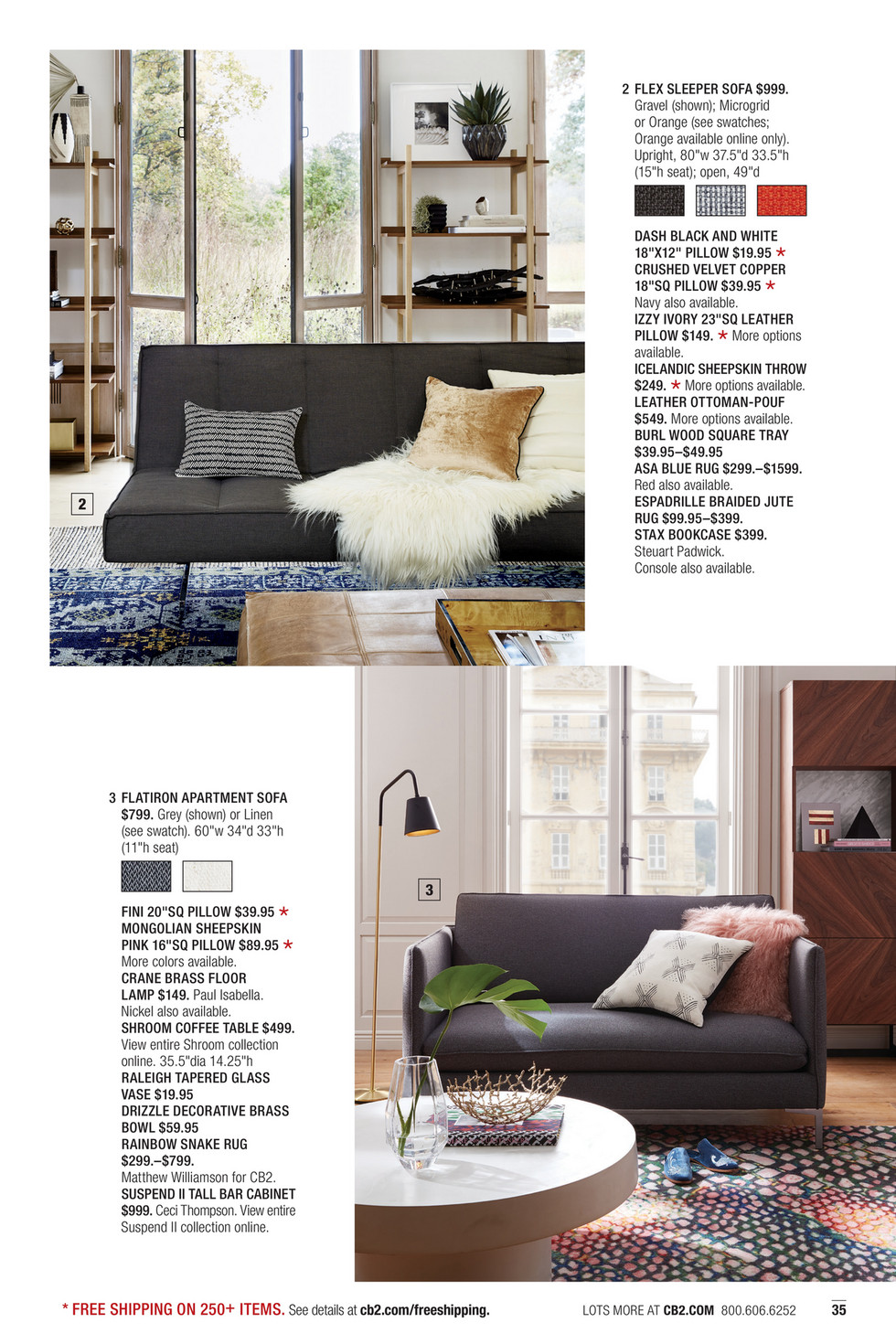 Cb2 June Catalog 2018 Flatiron Grey Apartment Sofa