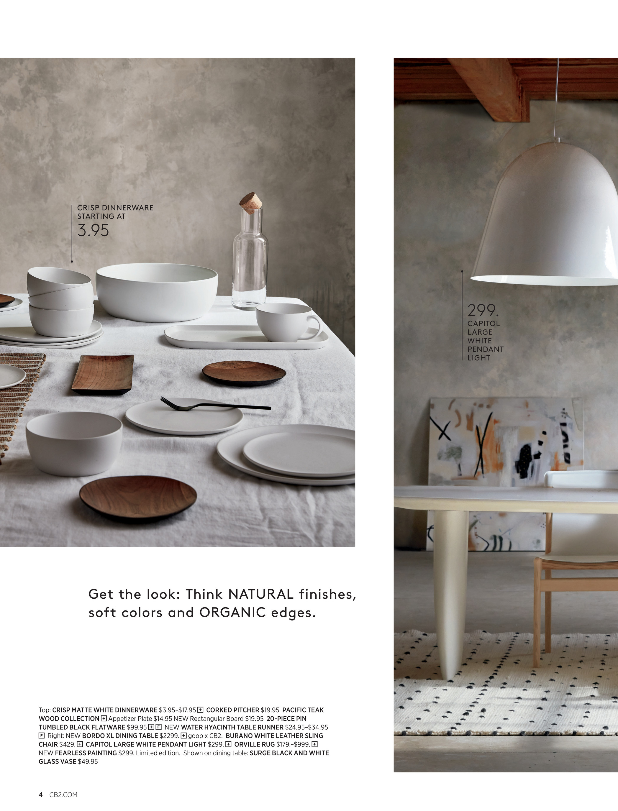 CB2 August Catalog 2019 Bordo XL Dining Table