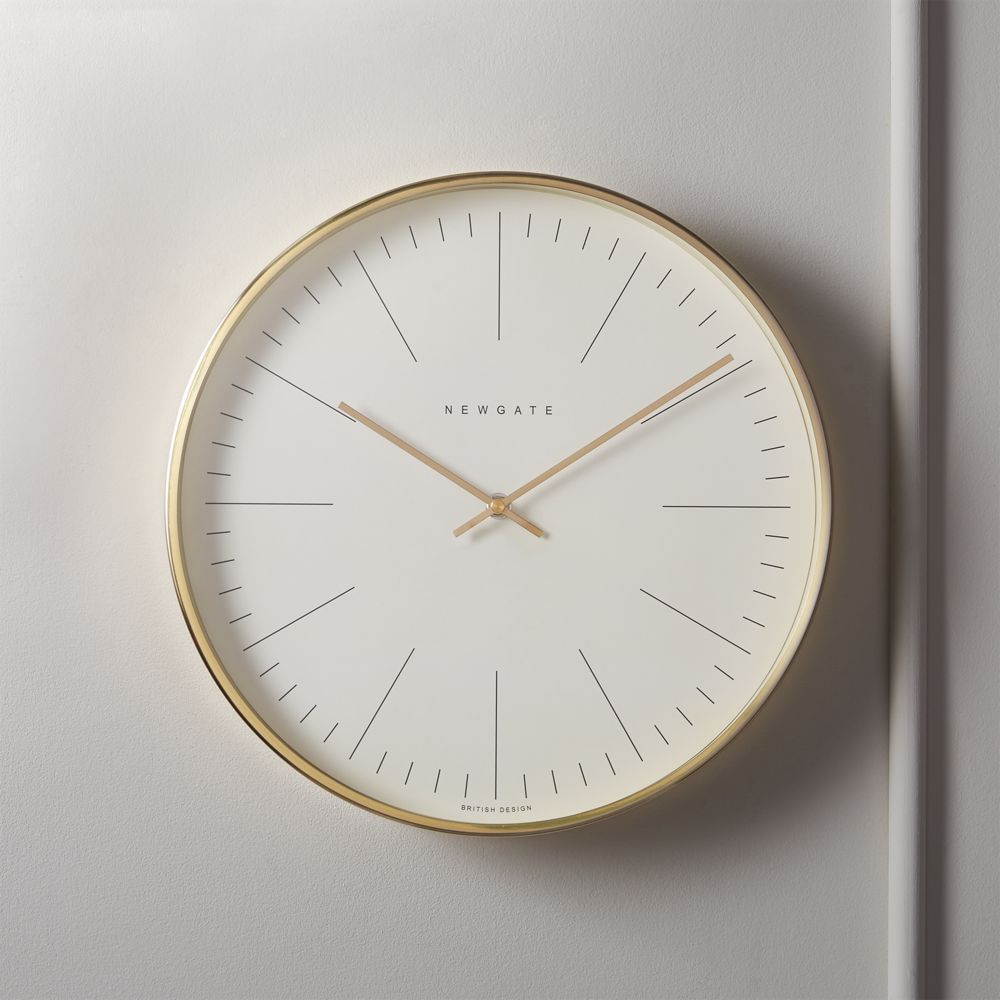 Cb2 April Catalog 2019 Oslo Radial Brushed Brass Wall Clock Cb2 April Catalog 2019 Oslo Radial Brushed Brass Wall Clock