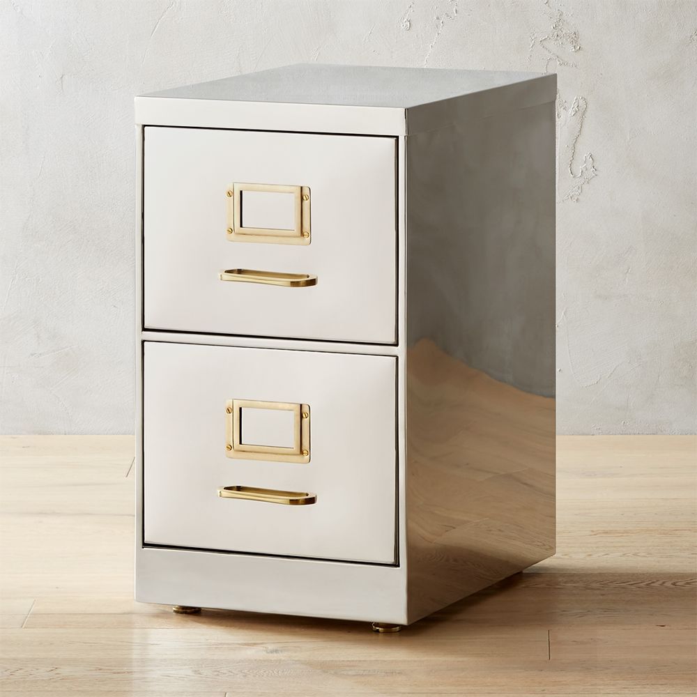 Small Stainless Steel File Cabinet, Cb2 Stainless Steel File Cabinet