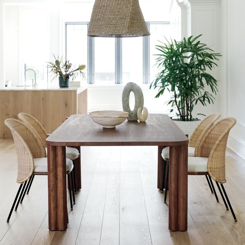 Camille Acacia Wood Dining Table, Acacia Wood Dining Room Furniture