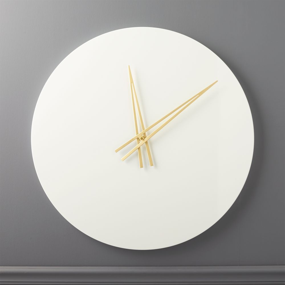 Cb2 June Catalog 2018 Ora White Wall Clock Cb2 June Catalog 2018 Ora White Wall Clock